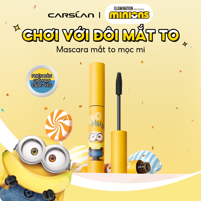 Carslan X Minions Pretty Eyes Mascara Waterproof Long-lasting Mascara 5g | BigBuy360 - bigbuy360.vn