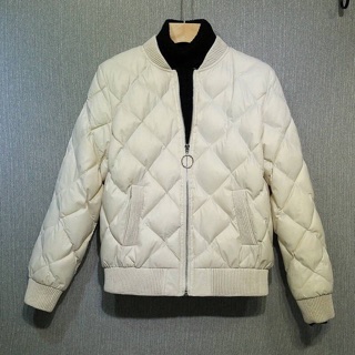 Áo bomber phao  quả trám (sẵn trắng 2xl)