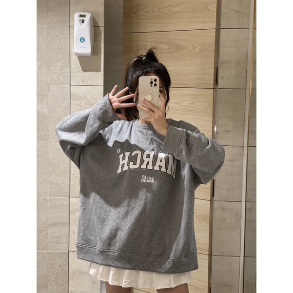 [Mã 12FASHIONSALE1 giảm 10K đơn 50K] Áo Sweater Nỉ Bông MARCH Nam Nữ Unisex (Ảnh thật/Có sẵn) | BigBuy360 - bigbuy360.vn