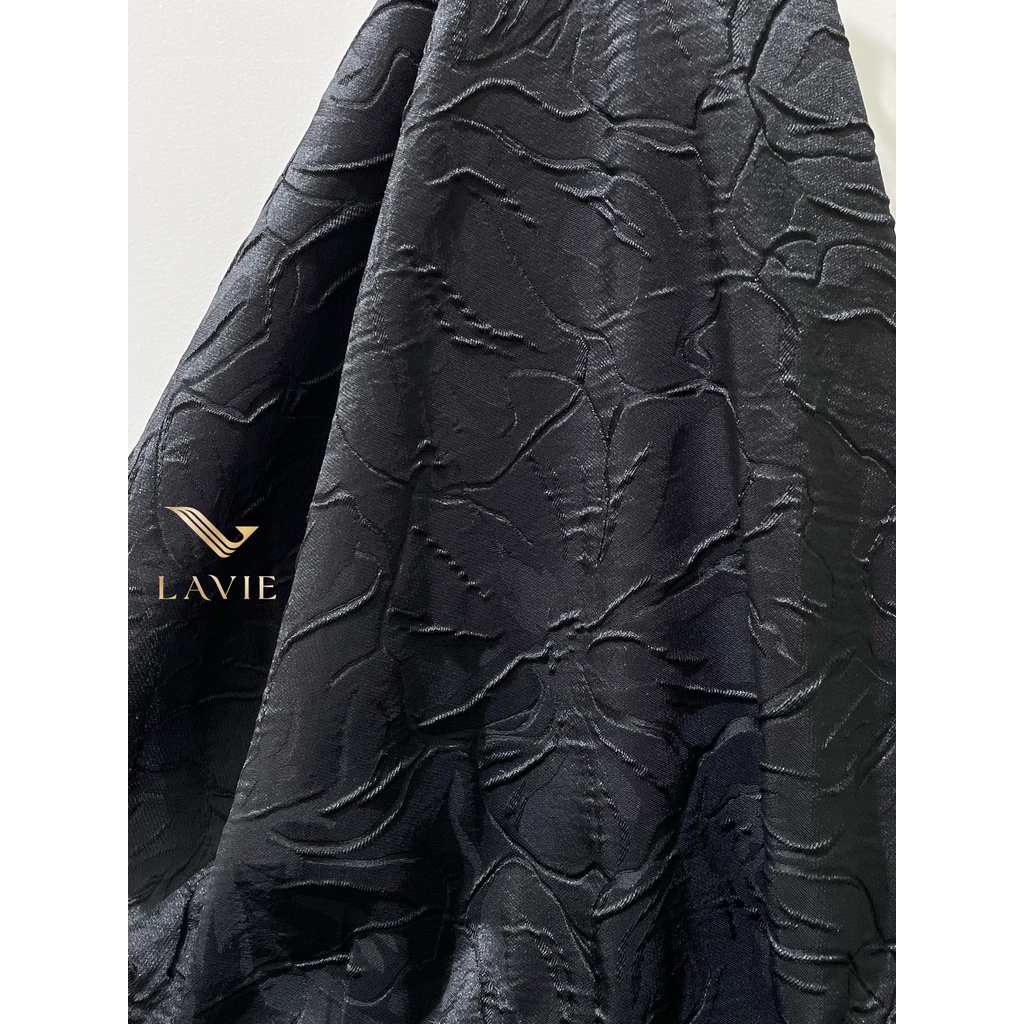 Vải Gấm Hoa Lan cao cấp nhà Lavie dày dặn, giữ form dáng chuẩn, vải may đầm, may váy trang phục cưới, vải may rèm