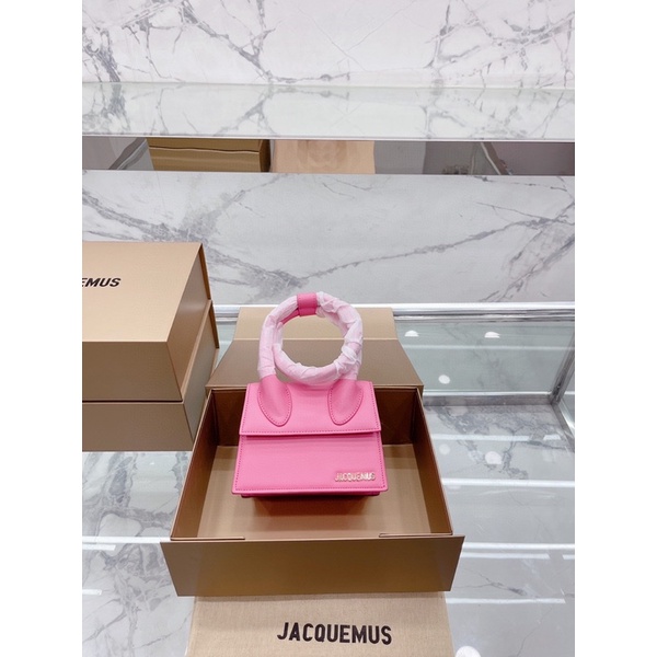 TÚI JACQUEMUS SIZE 18CM DA BÒ