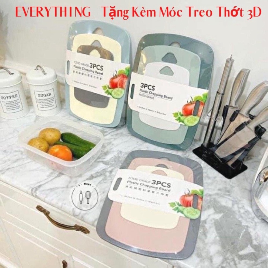 Combo set 3 Thớt Nhựa Kháng Khuẩn Nhiều màu, Hàng Loại 1, Đẹp Chất Lượng Cao Bolo_shop1