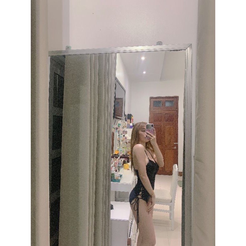 Bikini liền đẹp đồ bơi một mảnh buộc dây 2 bên sườn mặc đi biển sang chảnh