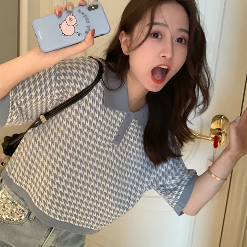 Áo Thun Croptop Ngắn Tay Thời Trang Hàn Quốc 2021 Cho Nữ