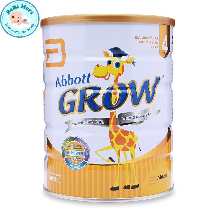 [CÓ QUÀ TẶNG] Sữa Bột Abbott Grow 4 Dành Cho Trẻ 2 Tuổi Trở Lên (900g)