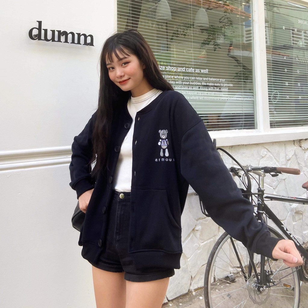 ÁO CARDIGAN TEDDY ĐEN | BigBuy360 - bigbuy360.vn