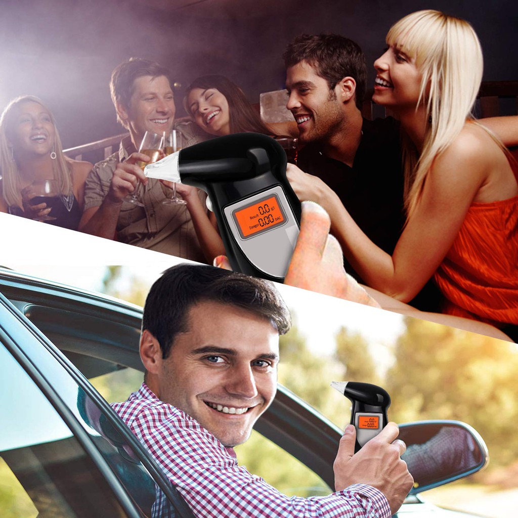 Digital LCD Breath Alcohol Breathalyzer Analyser Tester Test Detector Keychain
