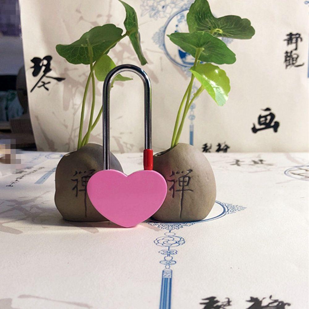 Augustine Love Lock Kỷ Niệm Cặp Đôi Bằng Kim Loại Mini Không Chìa Khóa Thích Hợp Đi Du Lịch