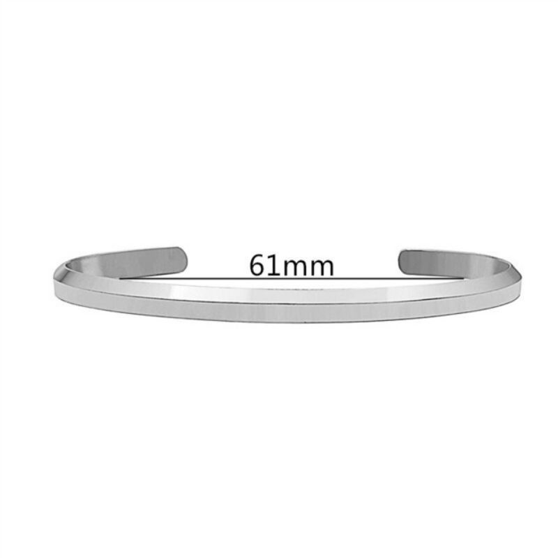 Giảm sốc Vòng cuff titan nologo unisex không sét không đen(Bảo hành 1 năm)