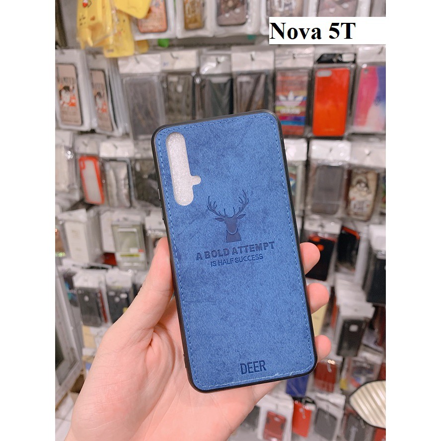 Ốp Lưng Jean Khắc Nai Huawei Nova 5T Ốp TPU Cao Cấp Viền Chỉ Cực Đẹp