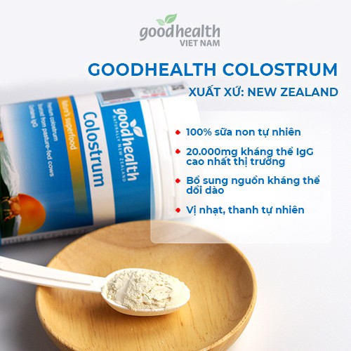 [CHÍNH HÃNG] Combo 02 hộp Sữa non Goodhealth Colostrum - Hộp 100g (có tem QR xác thực)