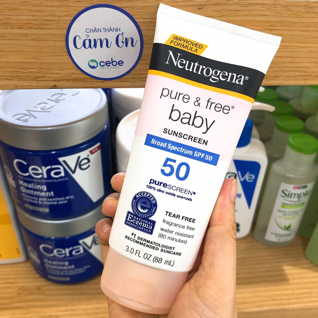 Kem chống nắng Neutrogena Pure &amp; Free Baby SPF 50 (88mL)