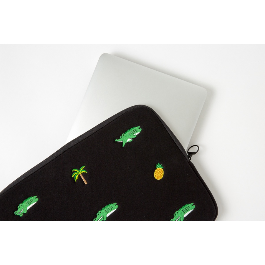 Túi Đựng Laptop Máy Tính Xách Tay 13 inch ARTBOX Hàn Quốc Màu Đen Họa Tiết Cá Sấu