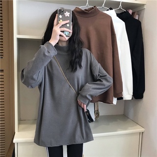 Áo sweater cổ lọ form thụng