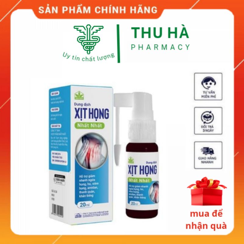 Xịt họng nhất nhất hỗ trợ giảm ho , giảm đau rát họng