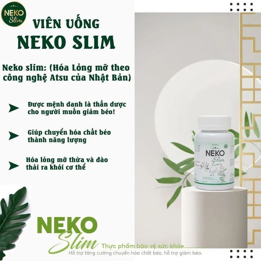 [Mã COSDAY -50K đơn 150K] Neko Slim Giảm cân Nhanh cấp tốc an toàn detox Viên uống thảo mộc Không Phải là Thuốc Giảm Cân