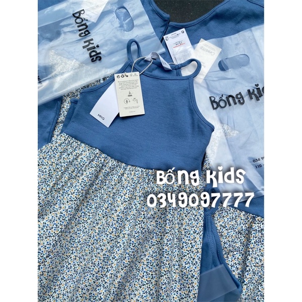 Váy Ba Lỗ Bé Gái Gân Phối Hoa Nhí MG