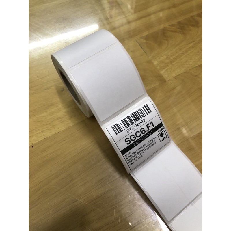 Giấy in tem nhãn 50x50 dùng cho GHTK