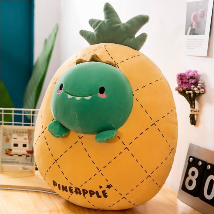 Gấu Bông Trái Cây Qủa Dứa Hình Mặt Thú Cưng Size 30cm- 45cm