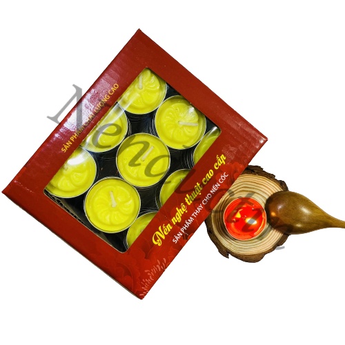 50 viên nến Tealight cao cấp Đức Tín cháy 1,5 đến 2h không khói không mùi an toàn cho người sử dụng