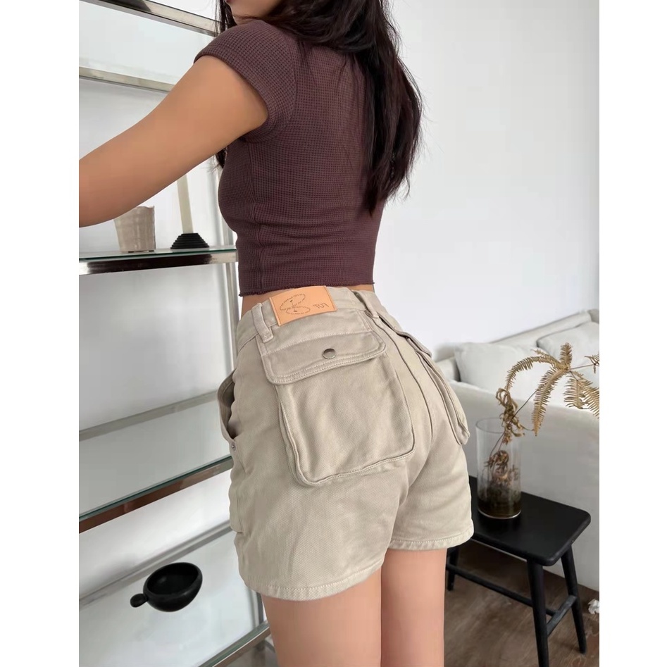 [Hana And Alice] Quần Short Denim Ống Rộng Lưng Cao Size Lớn Thời Trang Mùa Hè Mới Cho Nữ