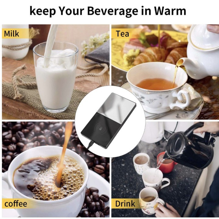 Đế hâm nóng Cà Phê Công Nghệ Coffee 55°C Wireless Charger (Không bao gồm ly) - Home and Garden