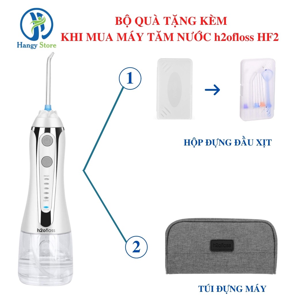 Máy tăm nước nhập khẩu chính hãng h2ofloss HF2  - phiên bản cải tiến mới nhất 2020 bảo hành 1-2 năm