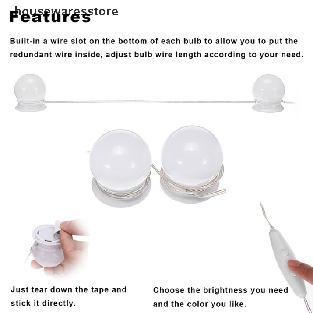 Đèn Led usb tiện dụng gắn gương trang điểm để bàn