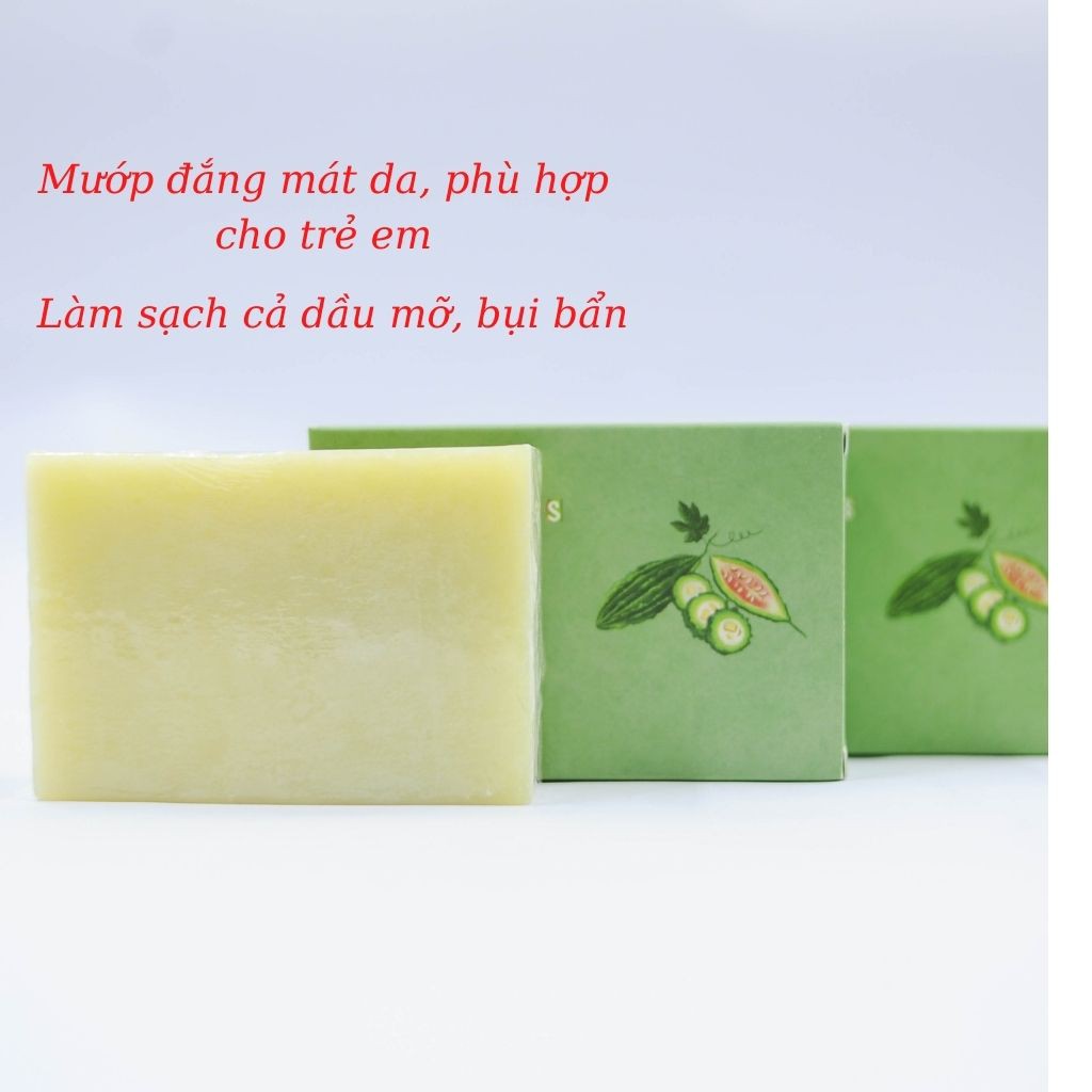 COMBO 3 Bánh Xà Bông Ngừa Mụn Lưng (Tía Tô, Mướp Đắng, Chùm Ngây)