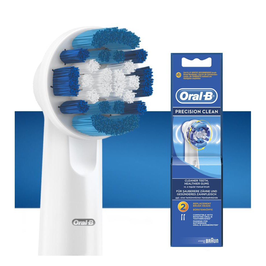 ComBo 2 Đầu bàn chải điện Oral-B Precision Clean Replacement Electric Toothbrush Heads 2 Pack [ Chính Hãng ]