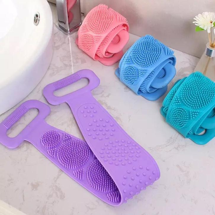 Dây Chà Lưng 2 mặt Bằng Silicone Làm Sạch Bụi Bẩn Trên Cơ Thể