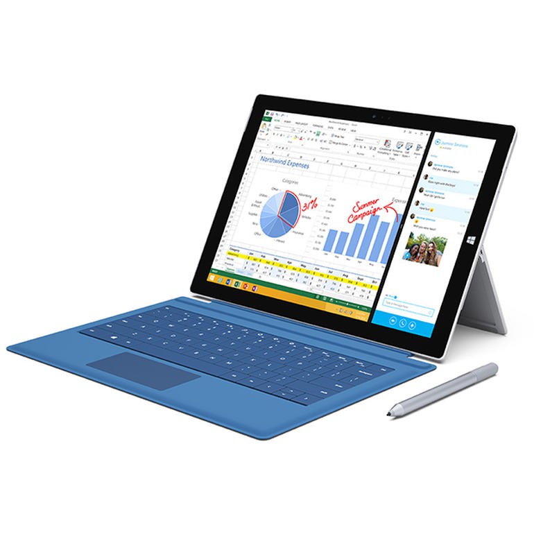 Bộ sản phẩm Laptop Surface Pro 3 ( i5/4GB/128GB ) + bàn phím + bút 2017