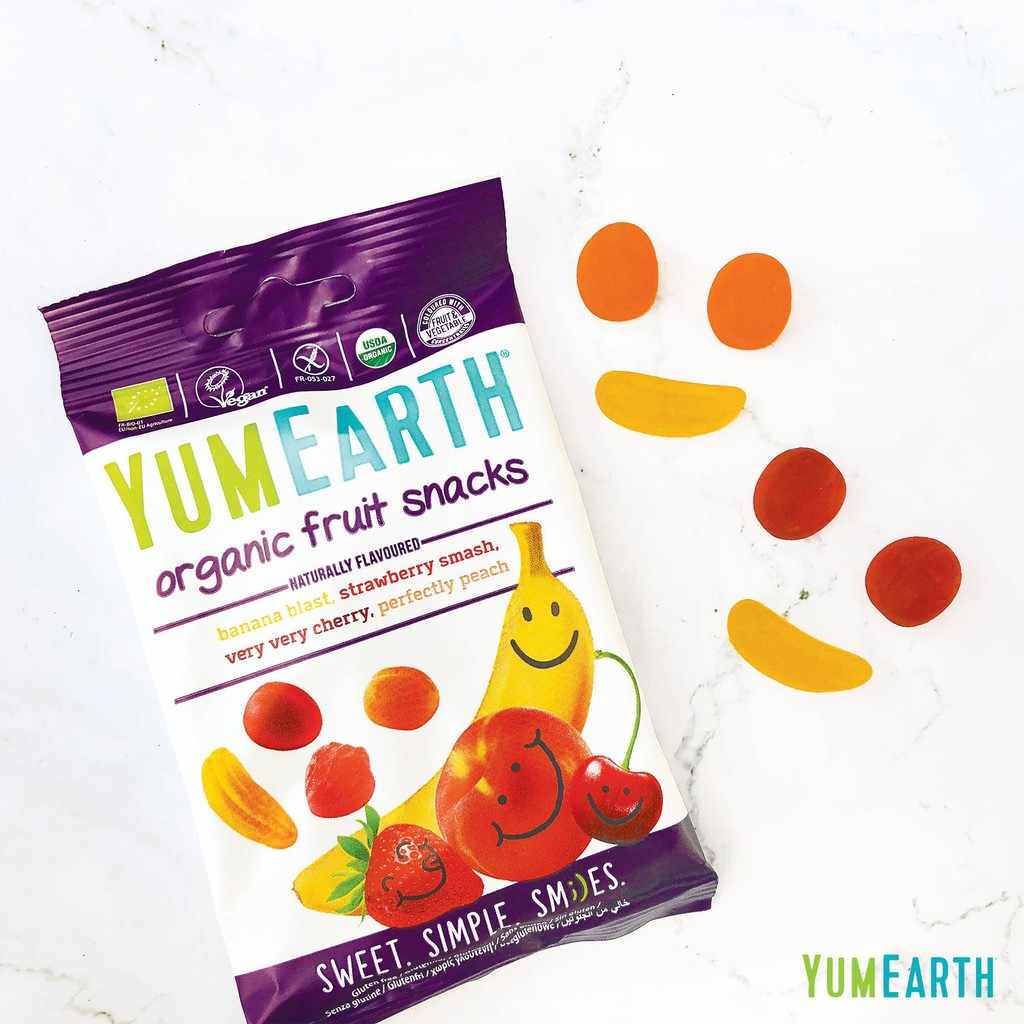 Kẹo dẻo hữu cơ 4 hương vị trái cây Yumearth 50g