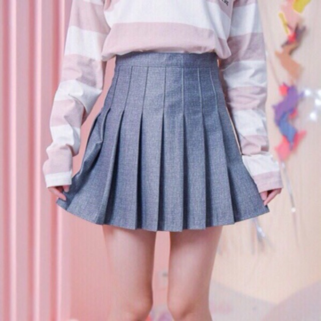 🌙 Suteki Openning: Chân váy ngắn thủy thủ Tennis xếp li Kaki lưng cao có quần trong Ulzzang màu trơn | BigBuy360 - bigbuy360.vn