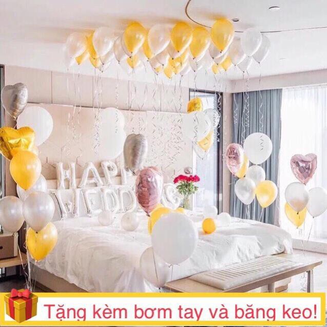 [Mã LIFEXANH03 giảm 10% đơn 500K] ❤️MẪU MỚI❤️ Set bóng trang trí phòng cưới, happy wedding