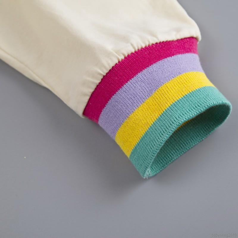 Set Áo Thun Cầu Vồng + Quần Short Hợp Thời Trang Cho Bé