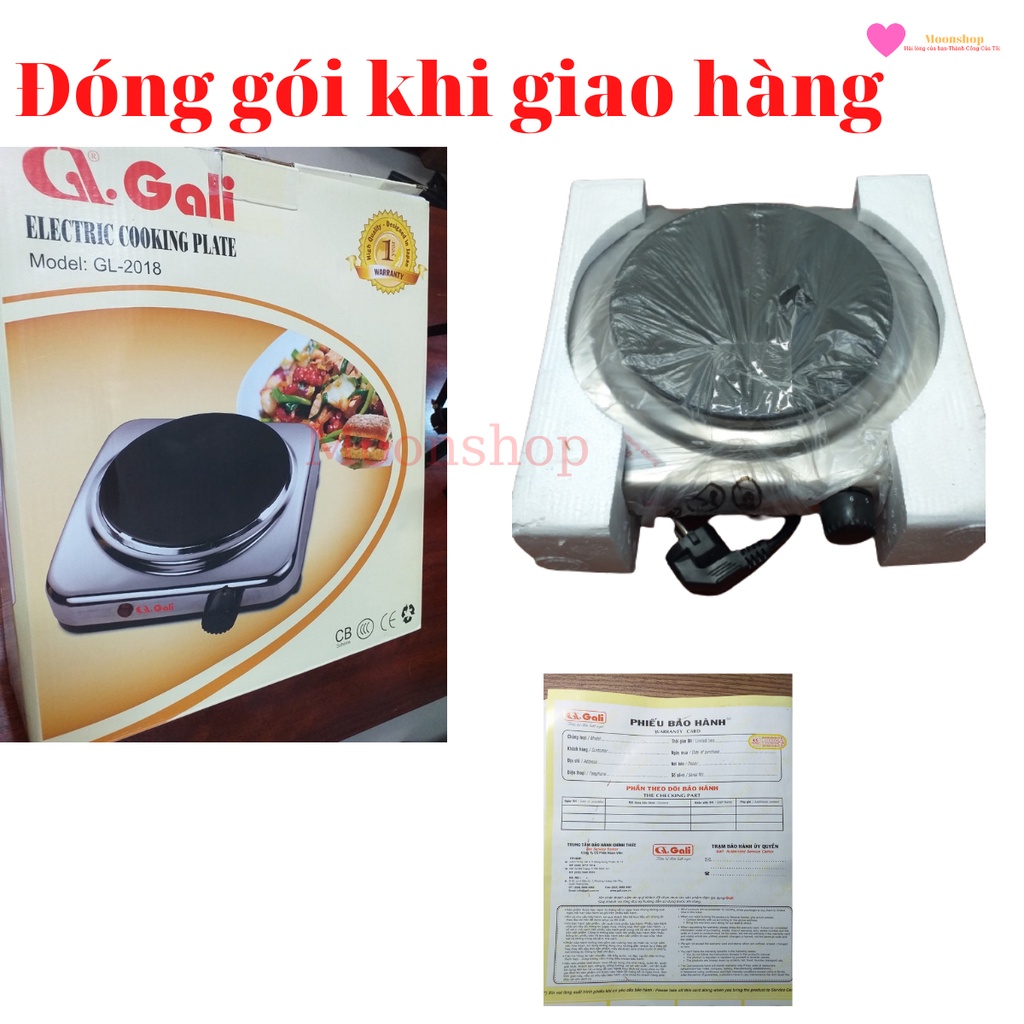 Bếp Điện, Bếp Không Kén Nồi, Hàng Chất Lượng, Nhập Khẩu Chính Hãng Gali, Thân Inox, 1450w