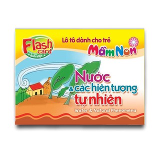 Flash Card song ngữ Anh Việt – Lô tô cho trẻ mầm non - chủ đề: Nước và các hiện tượng tự nhiên