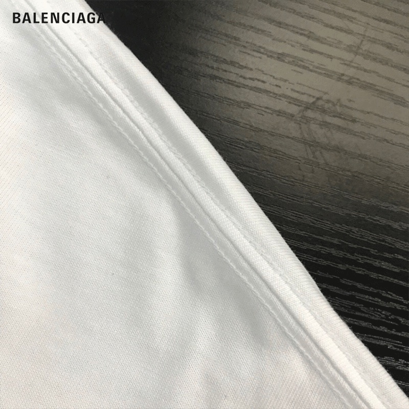 Áo Thun Balenciaga 100% Chính Hãng Tay Ngắn Cổ Tròn In Chữ Thời Trang Cho Nam Và Nữ