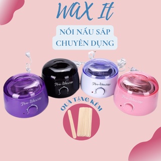 Nồi Nấu Sáp PROWAX100 Wax Lông Chuyên Dụng Với Nồi Kim Loại Chống Dính Tặng Kèm Que Gỗ