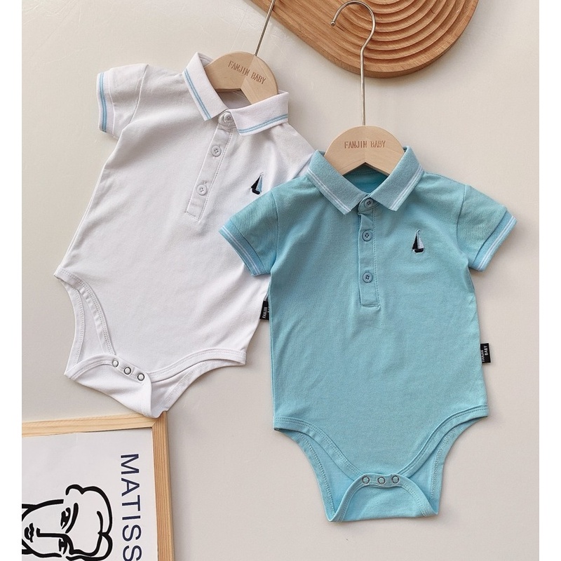 Bộ áo liền quần tam giác thời trang mùa hè cho bé trai