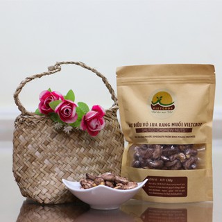 Hạt điều vỏ lụa rang muối vietcrop 150gr