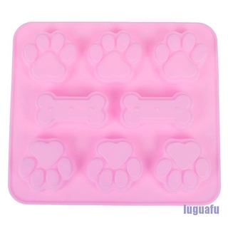 1 Khuôn Silicon Làm Bánh Hình Khúc Xương / Dấu Chân Cún Đáng Yêu
