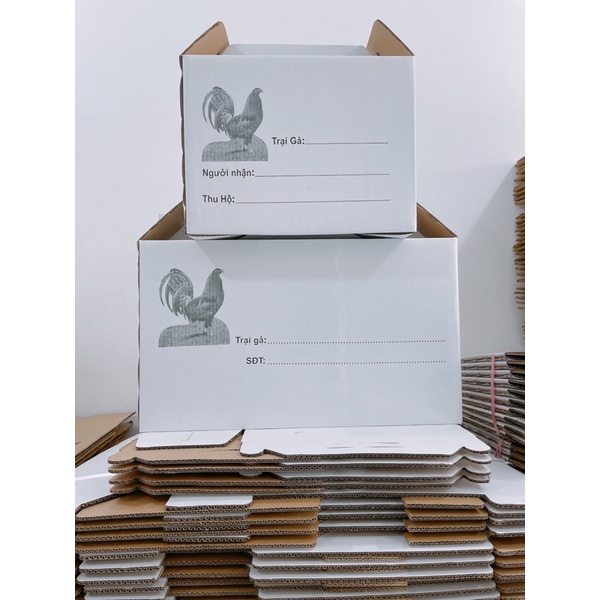 Combo 3 Thùng Gà Nòi  giấy Carton Cao Cấp. Thoáng khí, cung cấp đủ Oxi cho gà khi di chuyển xa được thoải mái.