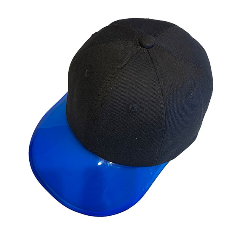 Mũ Lưỡi Trai PVC Vành Rộng Màu Trơn Trong Suốt Thời Trang Mùa Hè Cho Các Cặp Đôi