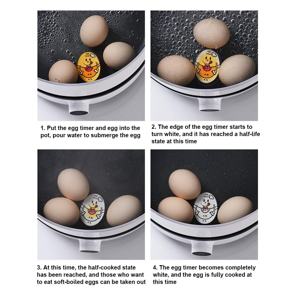 Đồng Hồ Hẹn Giờ Nấu Ăn Hình Quả Trứng Thay Đổi Màu Sắc Bằng Nhựa Resin Dùng Tại Nhà / Ngoài Trời ff86