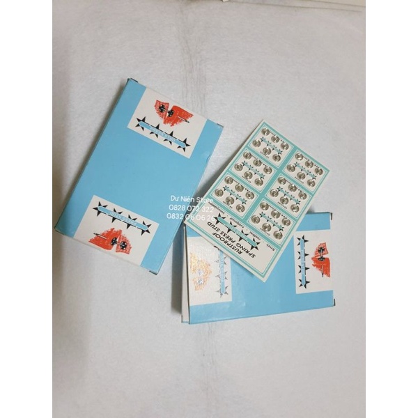 Vĩ 36 Nút Bóp 8mm, 10mm Trắng &amp; Đen Hiệu Ngôi Sao.