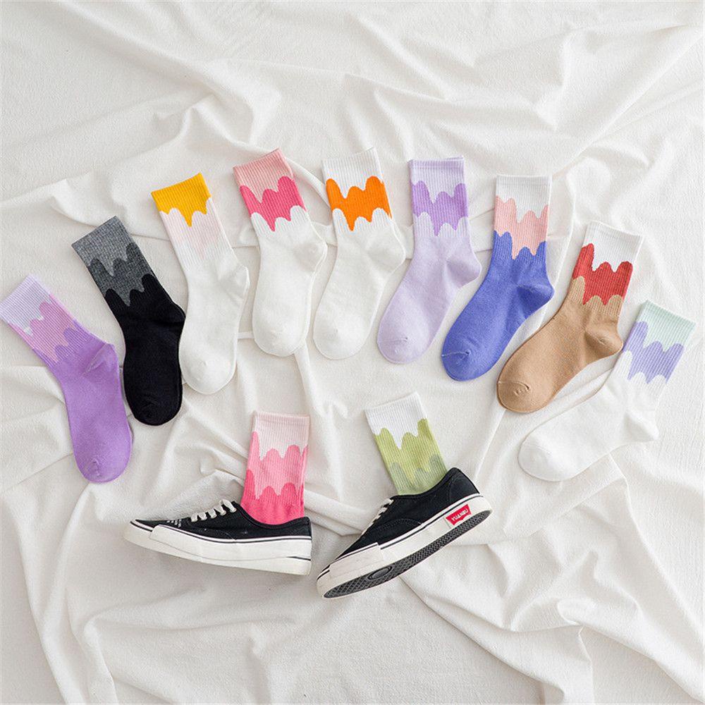 Tất Cầu Vồng Phong Cách Hip hop Đường Phố Sáng Tạo