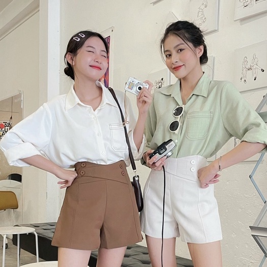 Áo kiểu nữ hàn quốc FM Style bánh bèo cổ viền ren tay bo phồng siêu xinh thời trang nữ tính nhẹ nhàng 204170007