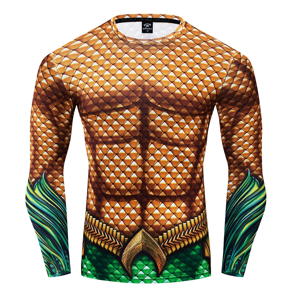 Aquaman Áo Thun Nam Tay Ngắn Cổ Tròn In Hình spiderman captain 3d Thời Trang